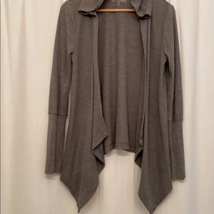 Almost Famous gray waffle cardigan. Worn good cond